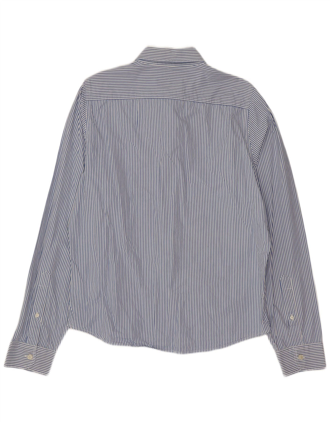 Hollister herreskjorte XL blå nålestribet bomuld