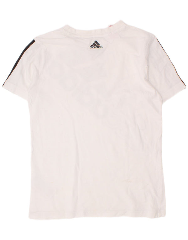 Adidas drenge grafisk t-shirt top 9-10 år hvid bomuld