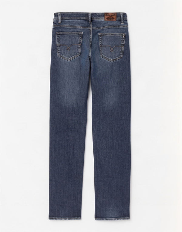 Pierre Cardin Mens Straight Jeans W36 L34 Navy Blue Cotton