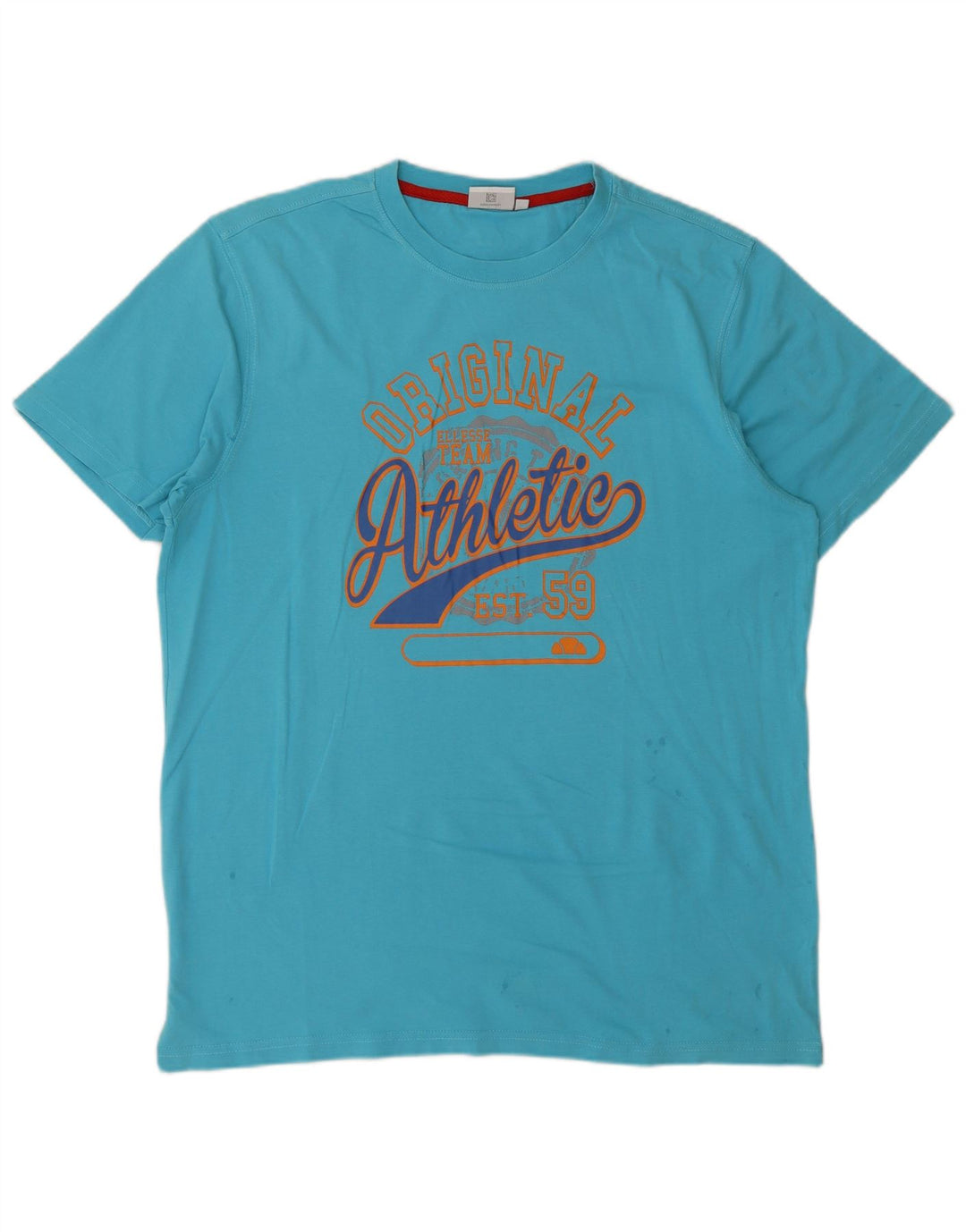 Ellesse Herre Grafisk T-Shirt Top XL Blå Bomuld