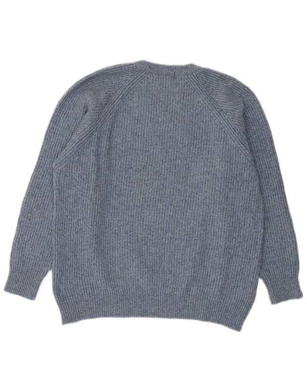 Kappa Herre Jumper Sweater XL Blå Flecked Merino Wool