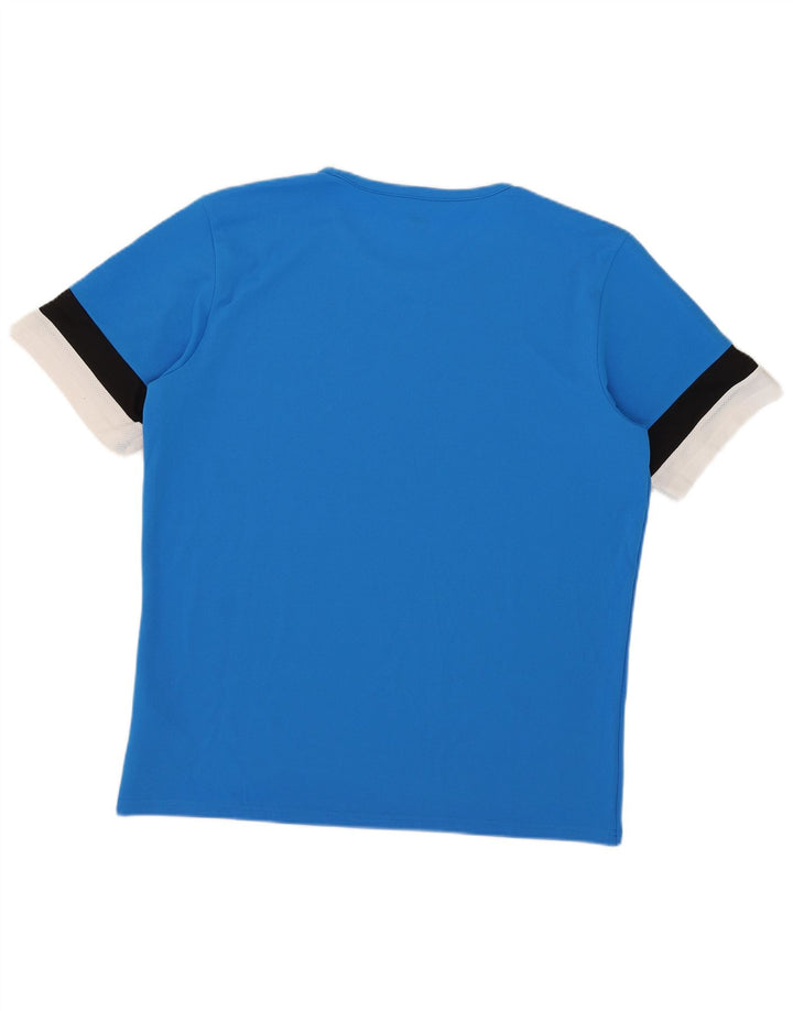 Puma Herre T-Shirt Top XL Blå Colourblock Polyester