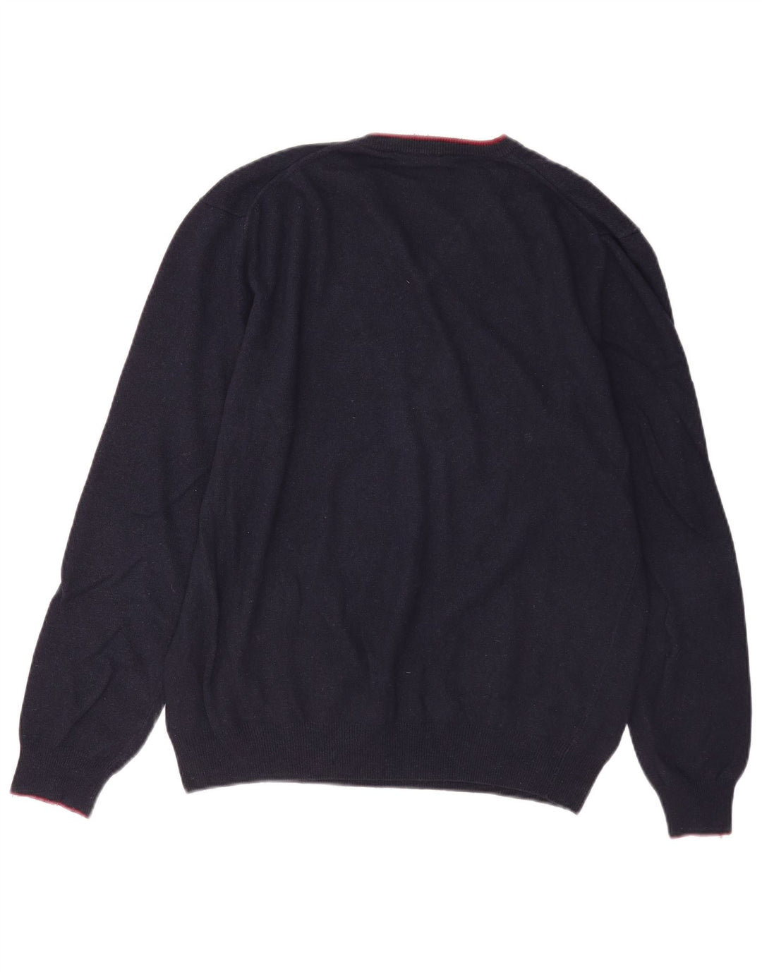 Harmont & Blaine Herre V-hals sweater XL marineblå uld