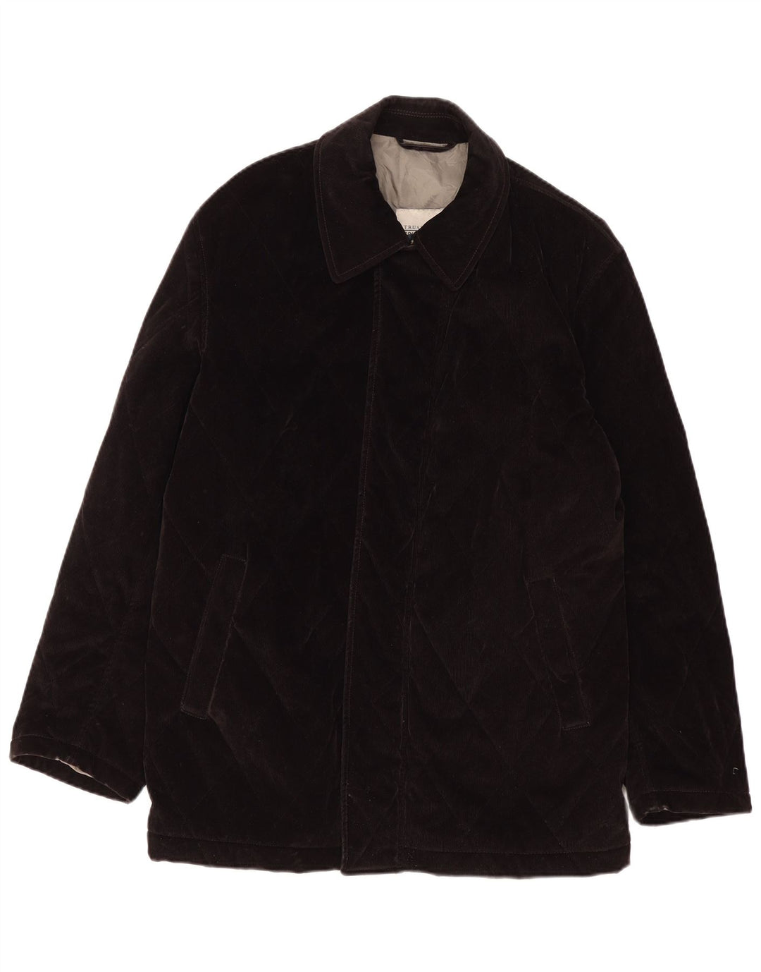 Trussardi Herre Quiltet Corduroy-jakke IT 50 Stor Brun