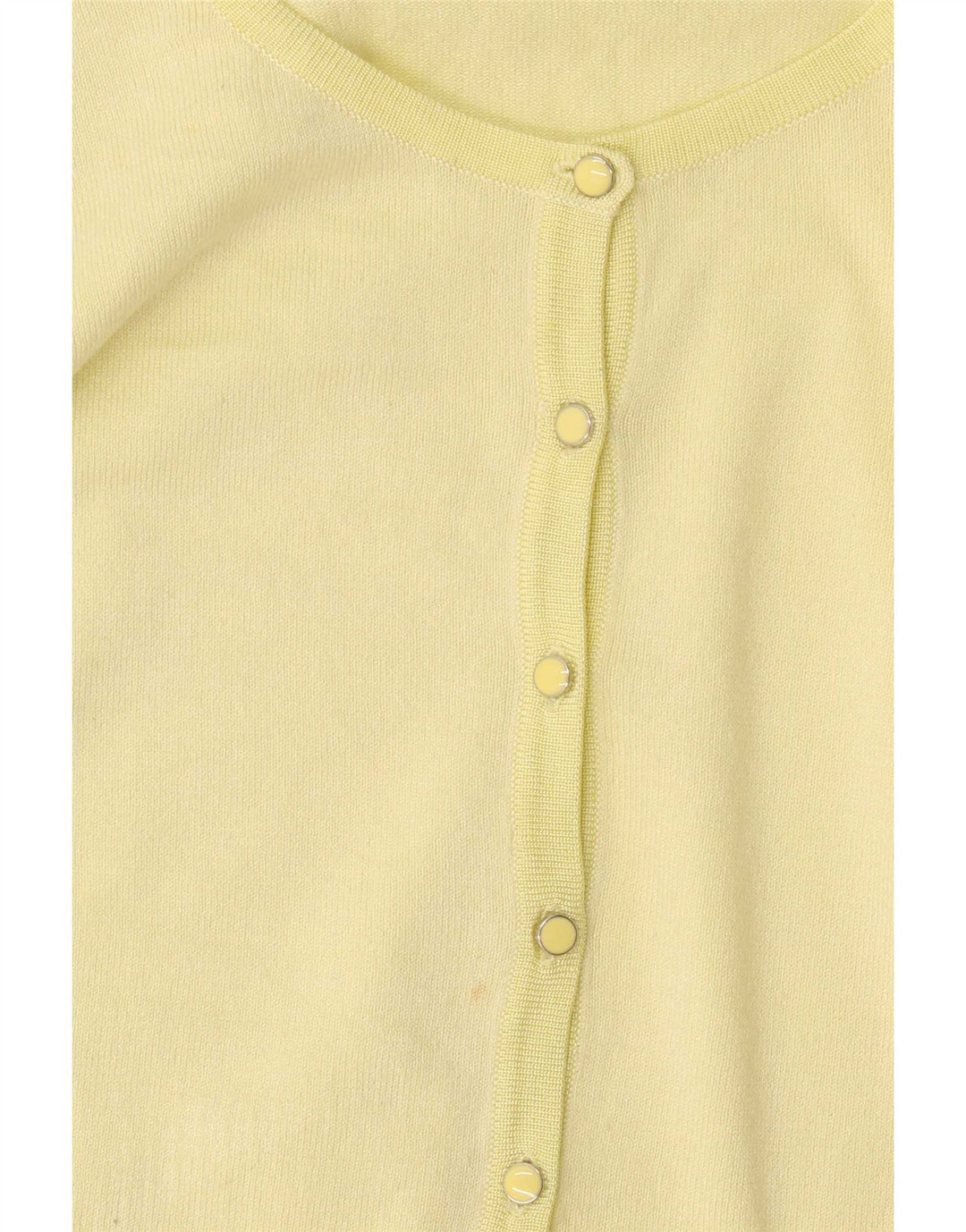 Marks & Spencer Dame Cardigan Sweater UK 8 Small Yellow Viscose