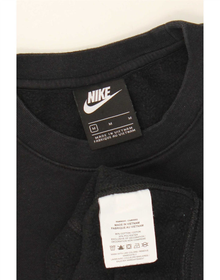 Nike Herre grafisk sweatshirt Jumper Medium Sort Bomuld