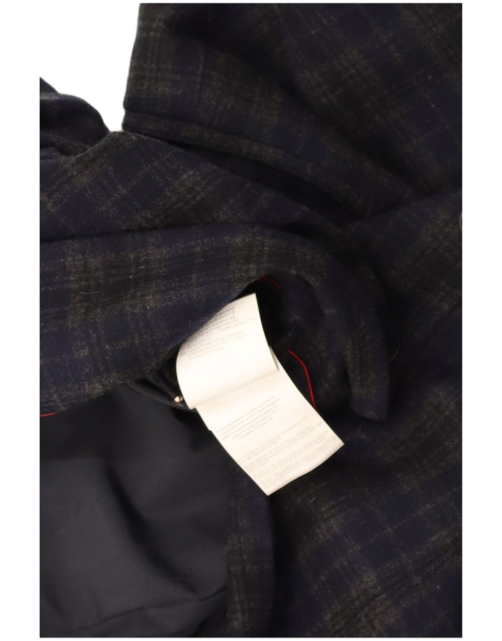 HUGO BOSS Mens 2 Button Blazer Jacket IT 48 Medium Navy Blue Check
