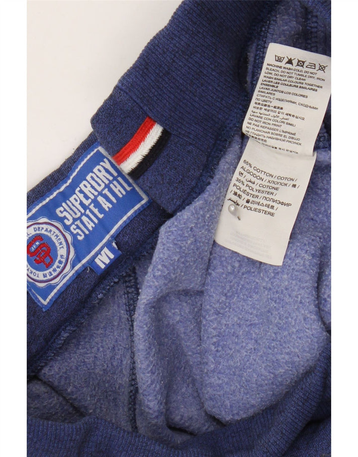 Superdry grafiske sportsshorts til mænd mellemblå bomuld