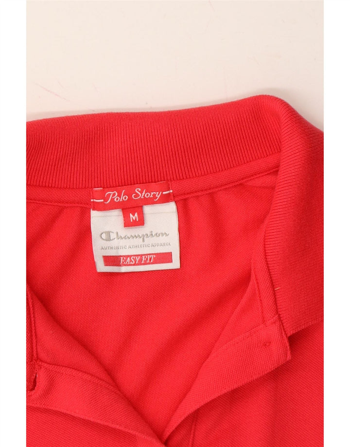CHAMPION Womens Short Sleeve Shirt Blouse UK 12 Medium Red Cotton Vintage Champion and Second-Hand Champion from Messina Hembry 