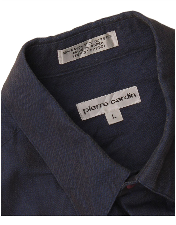Pierre Cardin Herreskjorte Stor blå geometrisk rayon