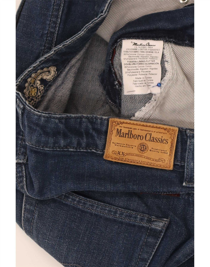 Marlboro Classics Dame Slim Jeans W32 L30 Marineblå Bomuld