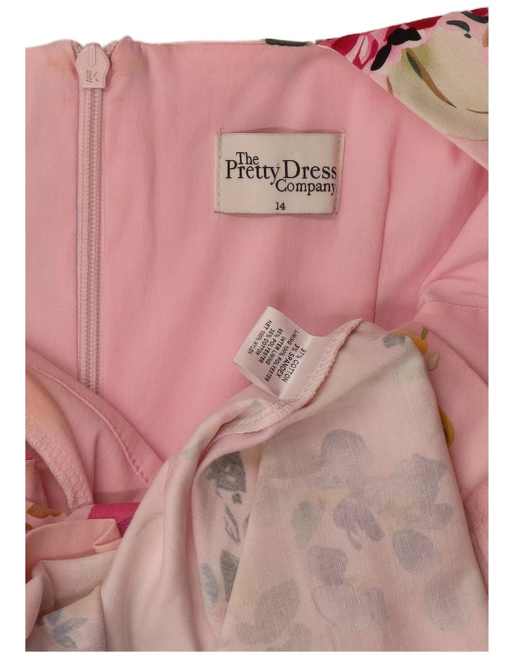 THE PRETTY DRESS COMPANY Dameskedekjole UK 14 Large Pink Floral