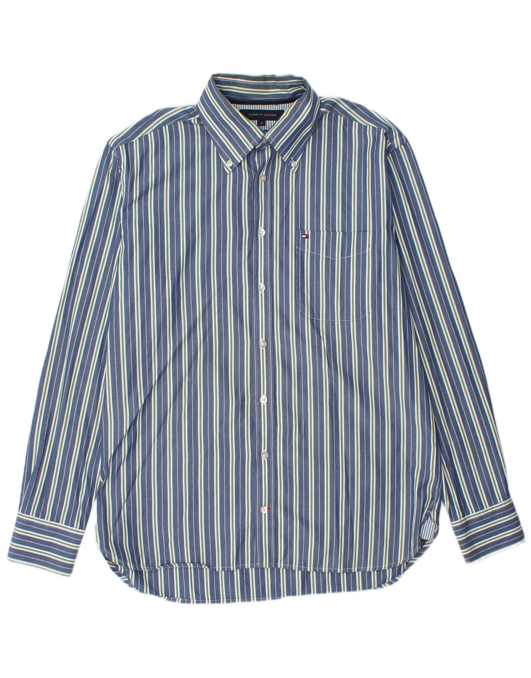 Tommy Hilfiger Herreskjorte Medium Blå Stribet Bomuld