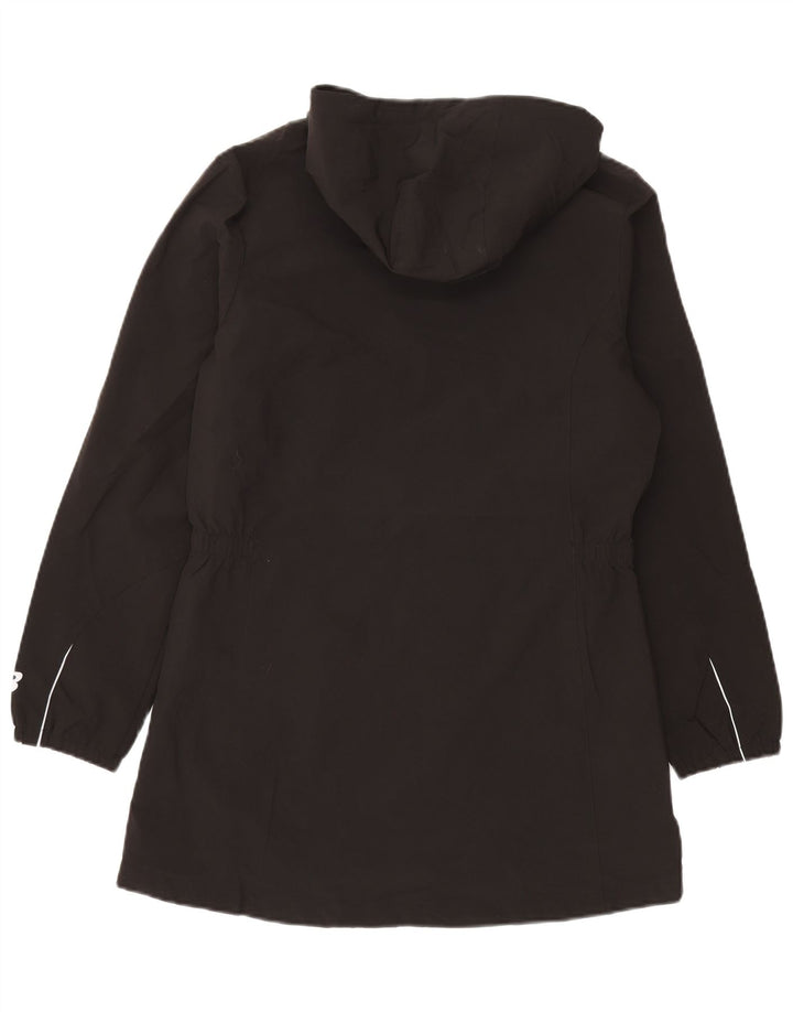 New Balance Regnfrakke med hætte til kvinder UK 14 Medium Sort Polyester