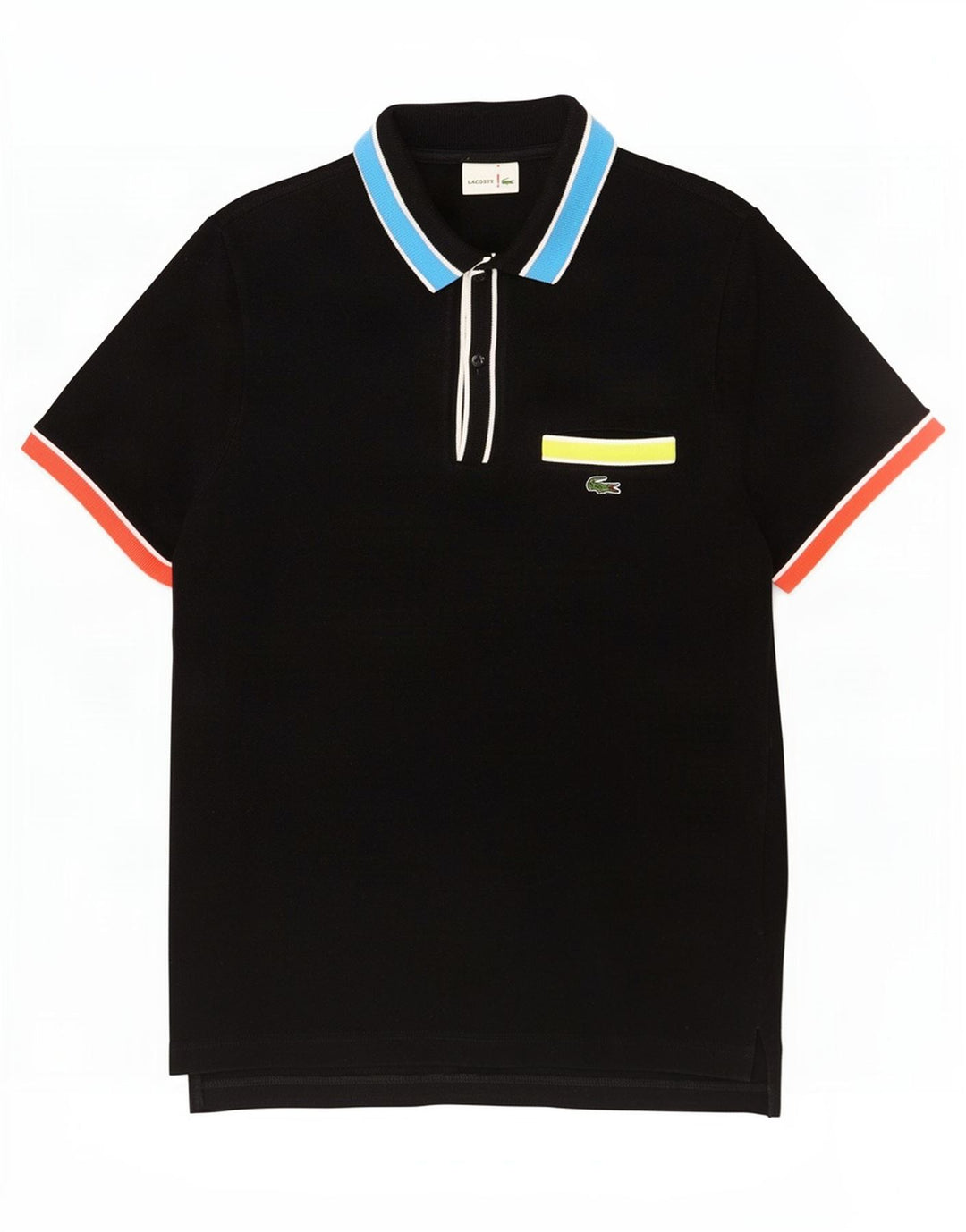 Lacoste Polo skjorte til mænd størrelse 4 Medium Sort Colourblock Bomuld