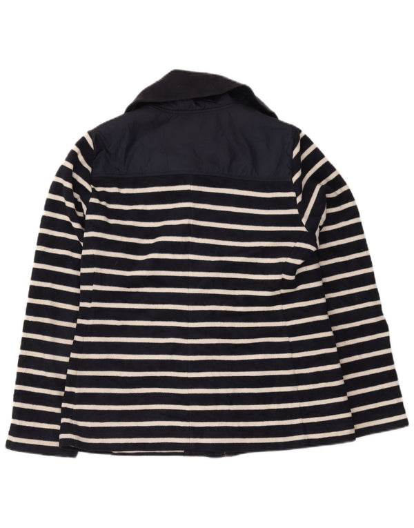 Nautica Dame Fleecejakke UK 18 XL Marineblå Stribet Polyester Nautical