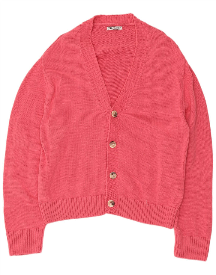 Zara Herre Cardigan Sweater Lille Pink
