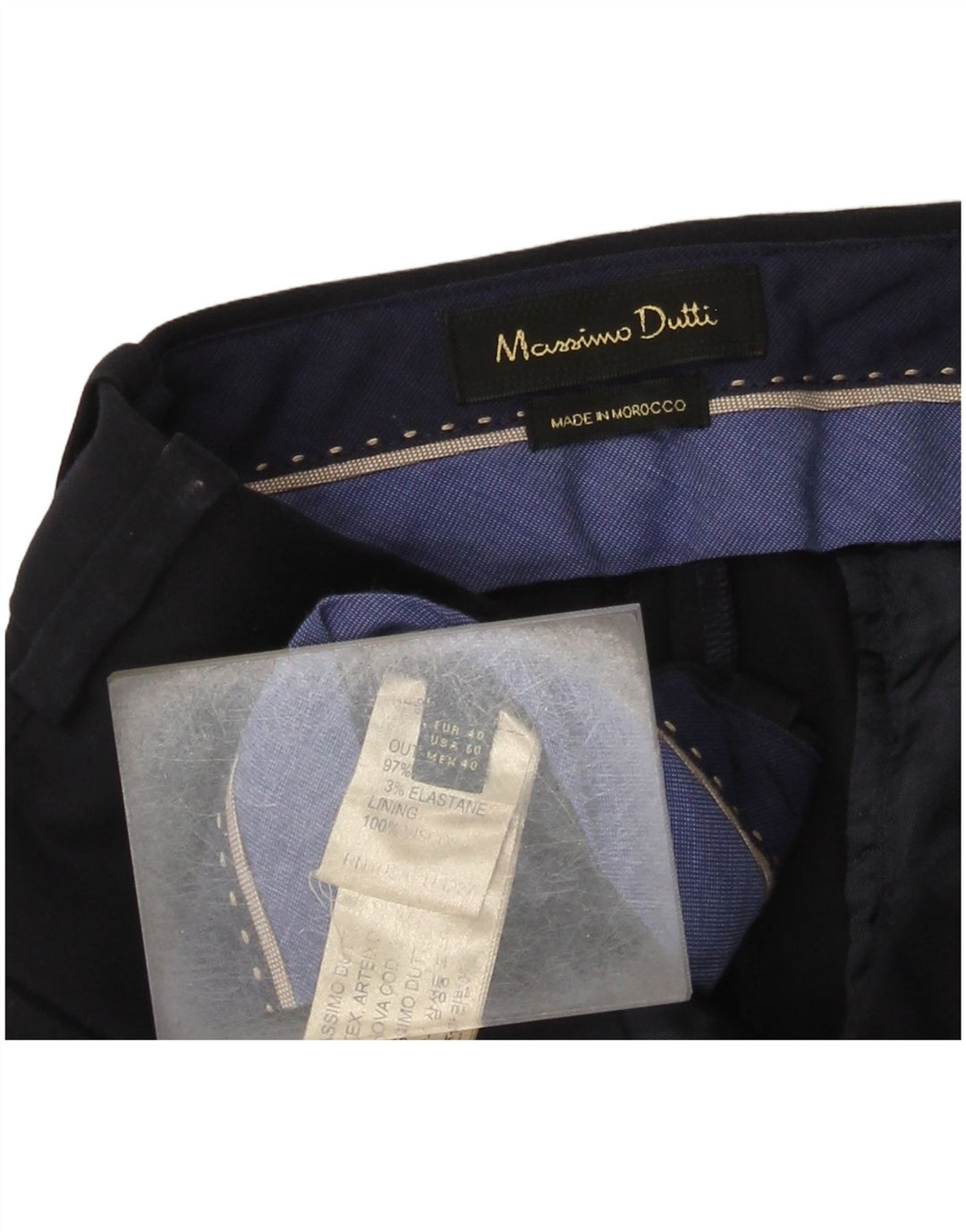 Massimo Dutti Dame Slim Chino Bukser EU 40 Medium W30 L28 Marineblå