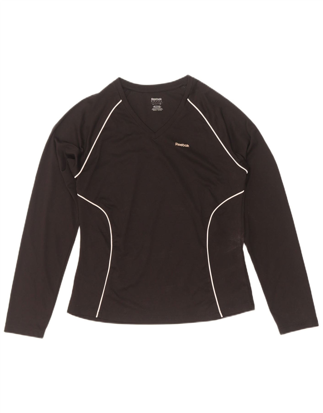 Reebok Dametop Langærmet UK 12 Medium Sort Polyester