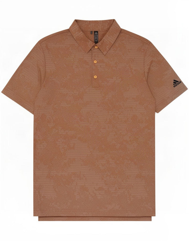 Adidas Polo Shirt til mænd Stor brun geometrisk polyester