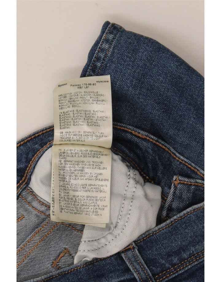 WRANGLER Herre Regular Fit Straight Jeans W32 L32 Blå Bomuld