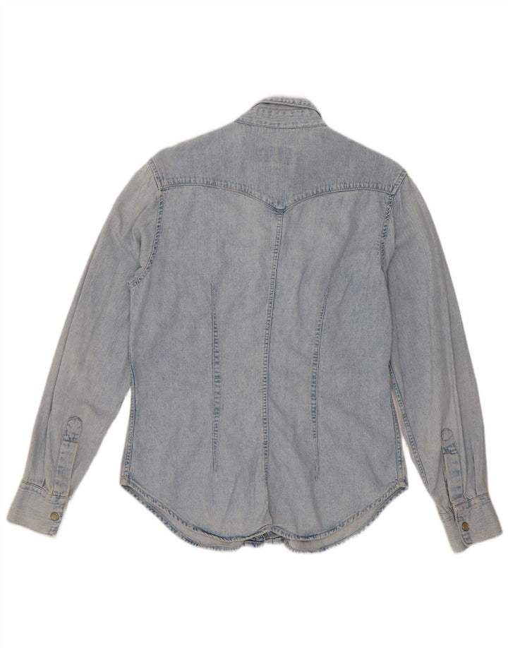 Rifle Dame Denim Shirt UK 14 Medium Blue Cotton