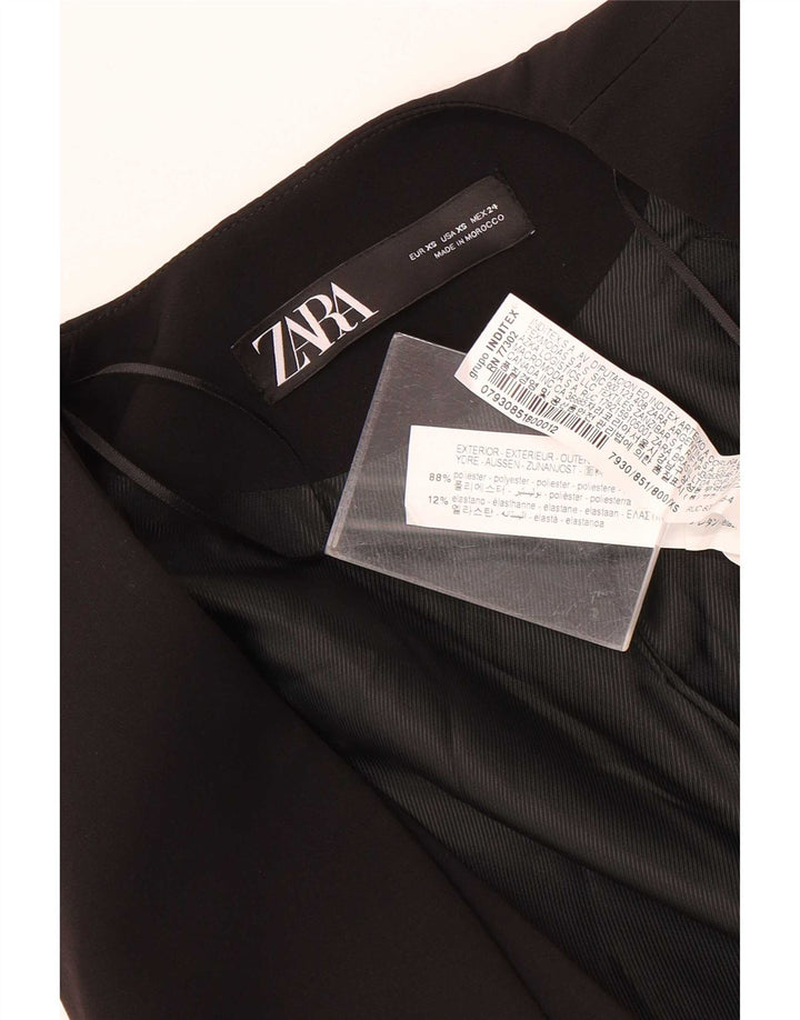 Zara Dame Longline vest UK 6 XS Sort Polyester