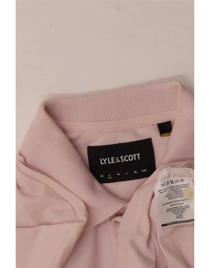 Lyle & Scott herre poloskjorte lille pink bomuld