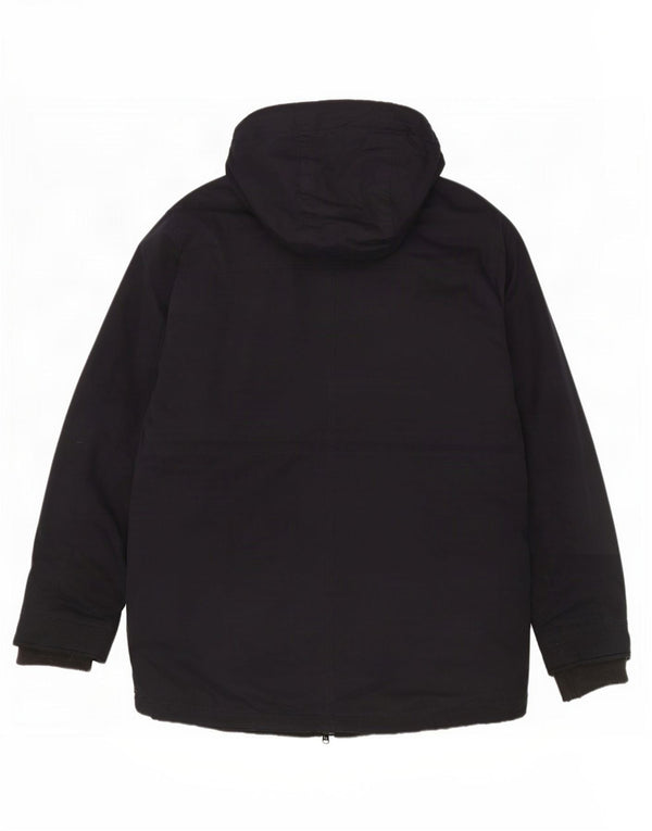 Crew Clothing Herre Hooded Parka Jacket UK 40 Large Navy Blue Polyester