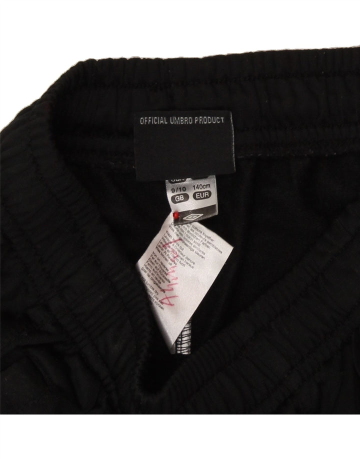 UMBRO Boys Tracksuit Trousers Joggers 9-10 Years Black Polyester Vintage Umbro and Second-Hand Umbro from Messina Hembry 