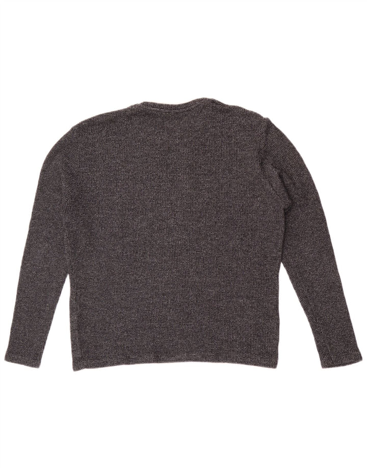 Zara Dame Jumper Sweater UK 14 Medium Grey Bomuld