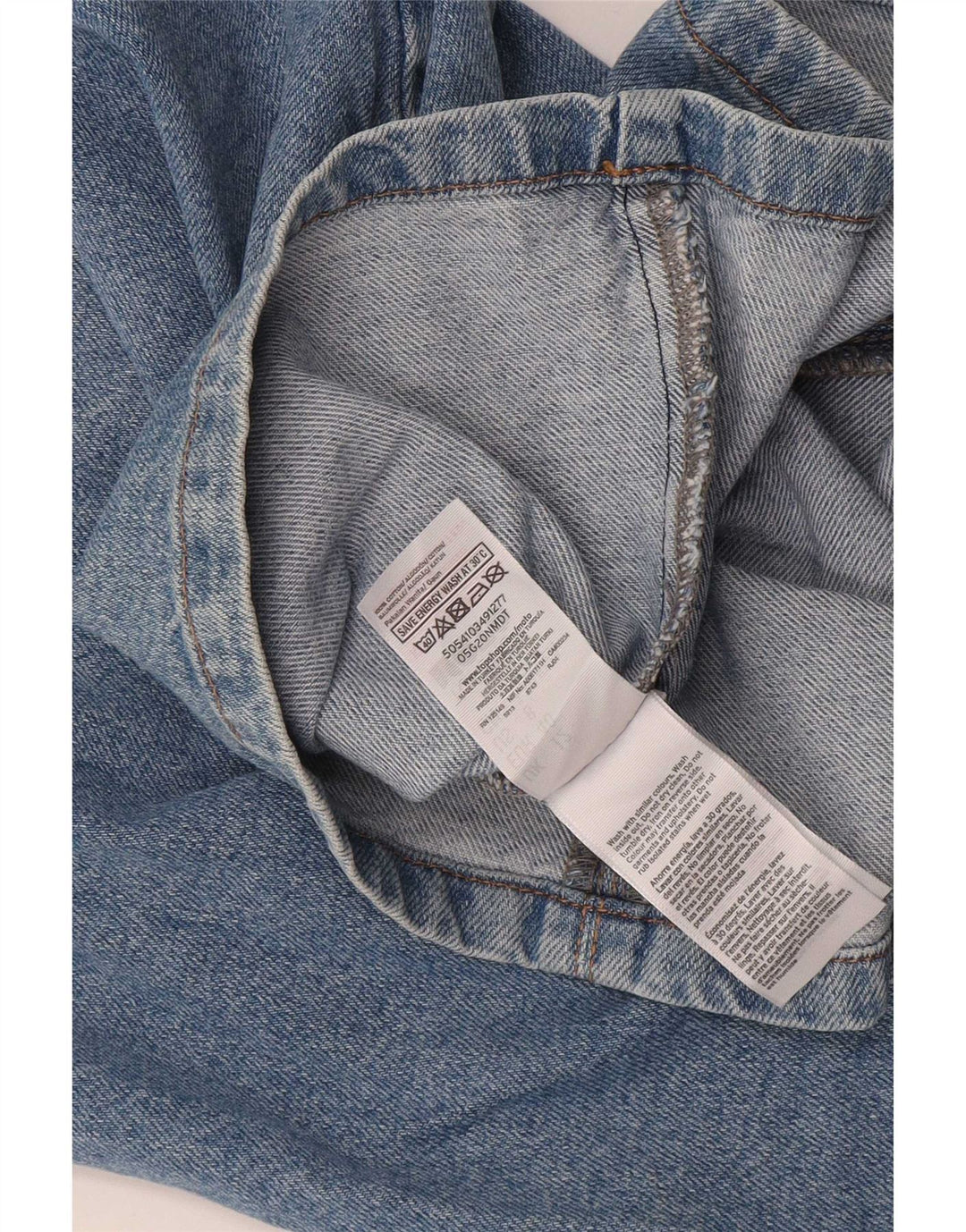 Topshop Damebukserkjole UK 12 Medium Blue Bomuld