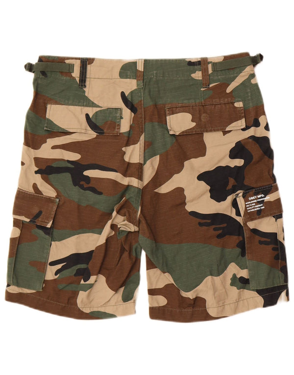 Adlyd Herre Cargo Shorts W30 Medium Khaki Camouflage Bomuld