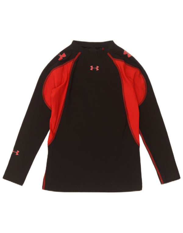 Under Armour Boys Heat Gear Grafisk Top Langærmet 11-12 År Stor Sort