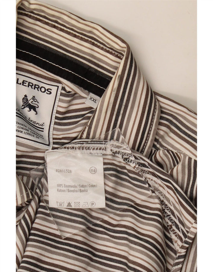 LERROS Herreskjorte 2XL Gråstribet bomuld