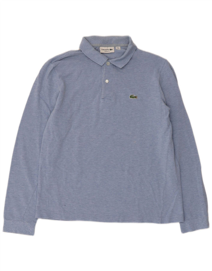 Lacoste Langærmet herre poloshirt med klassisk pasform str. 4 Medium Blue Flecked