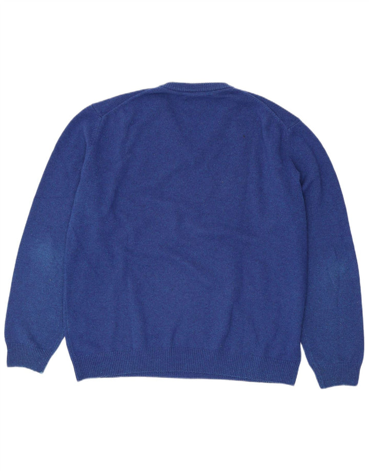 Marlboro Classics Herre V-hals sweater 3XL Blå Uld