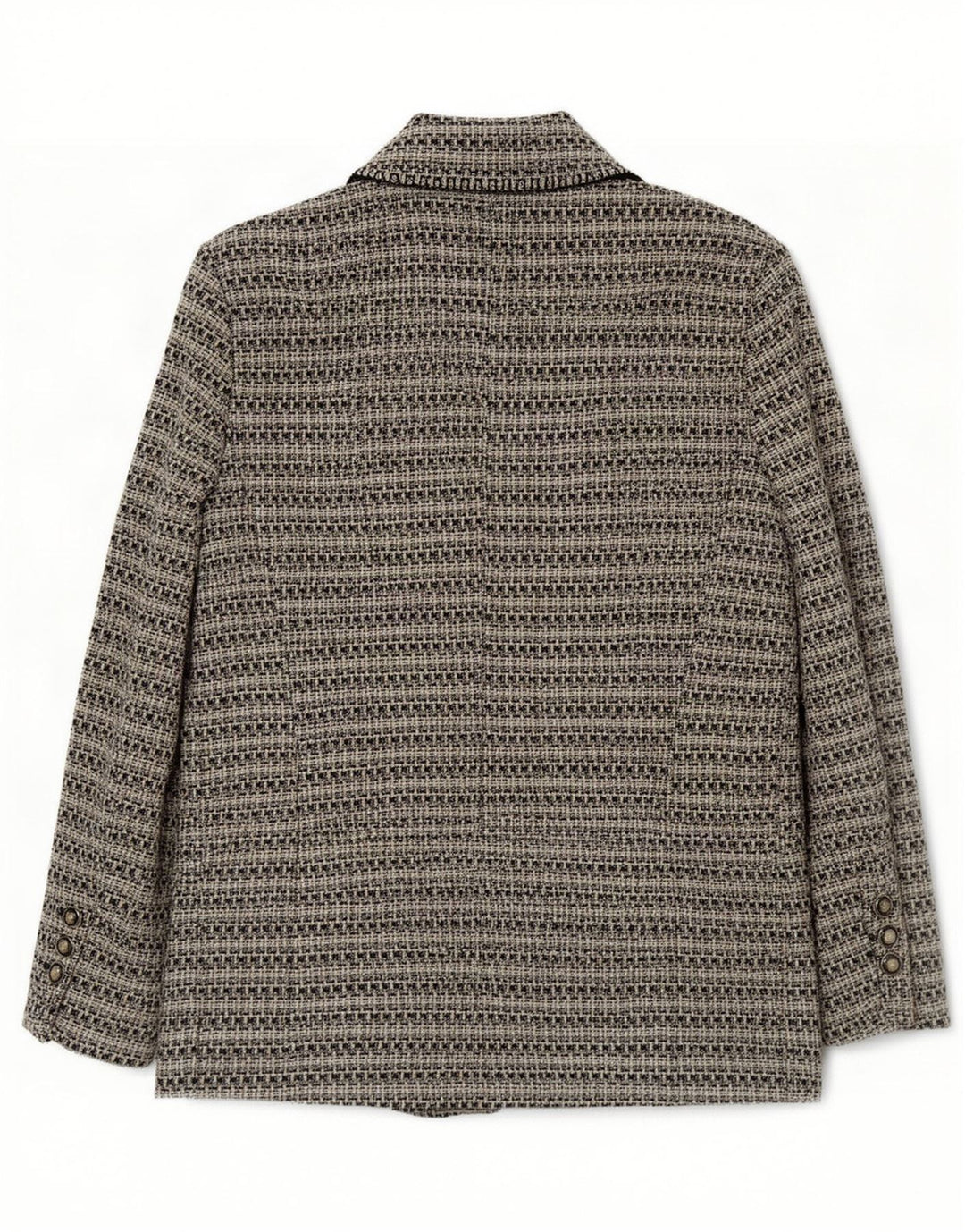 Zara Dame 3-knaps blazerjakke UK 18 XL Grå nålestribet polyester