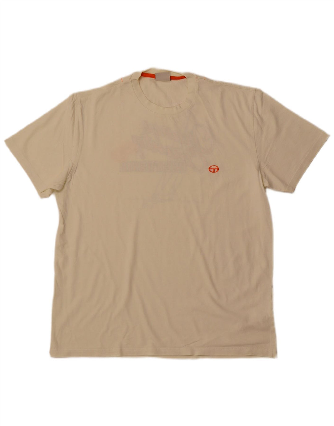 SERGIO TACCHINI Herre grafisk T-shirt Top XL Off White Bomuld