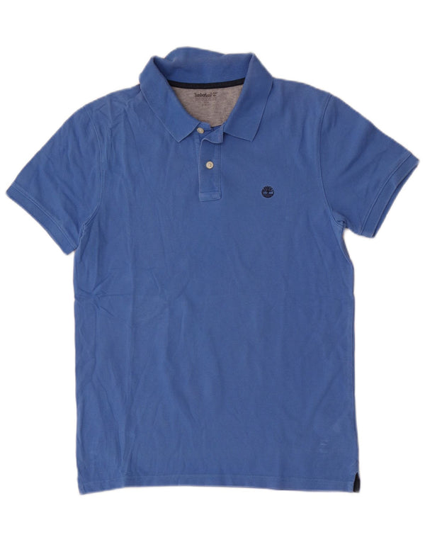 Timberland Herre Slim Fit Polo Shirt Medium Blue Bomuld