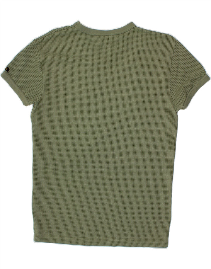 LEE Womens T-Shirt Top UK 14 Large Green Tencel Vintage Lee and Second-Hand Lee from Messina Hembry 