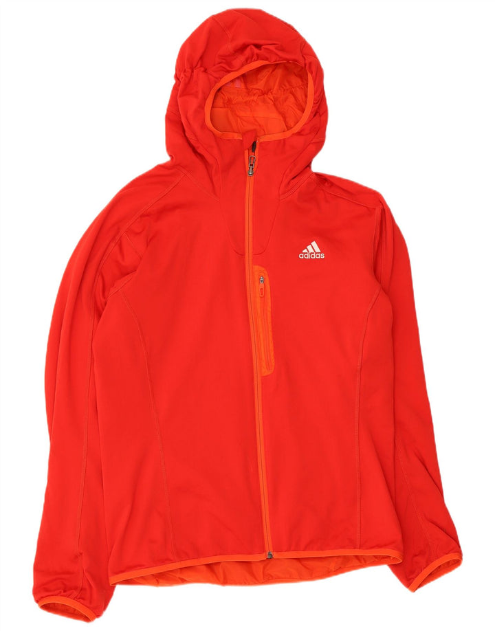 Adidas Herre Vendbar Hættejakke UK 40/42 Medium Orange Nylon