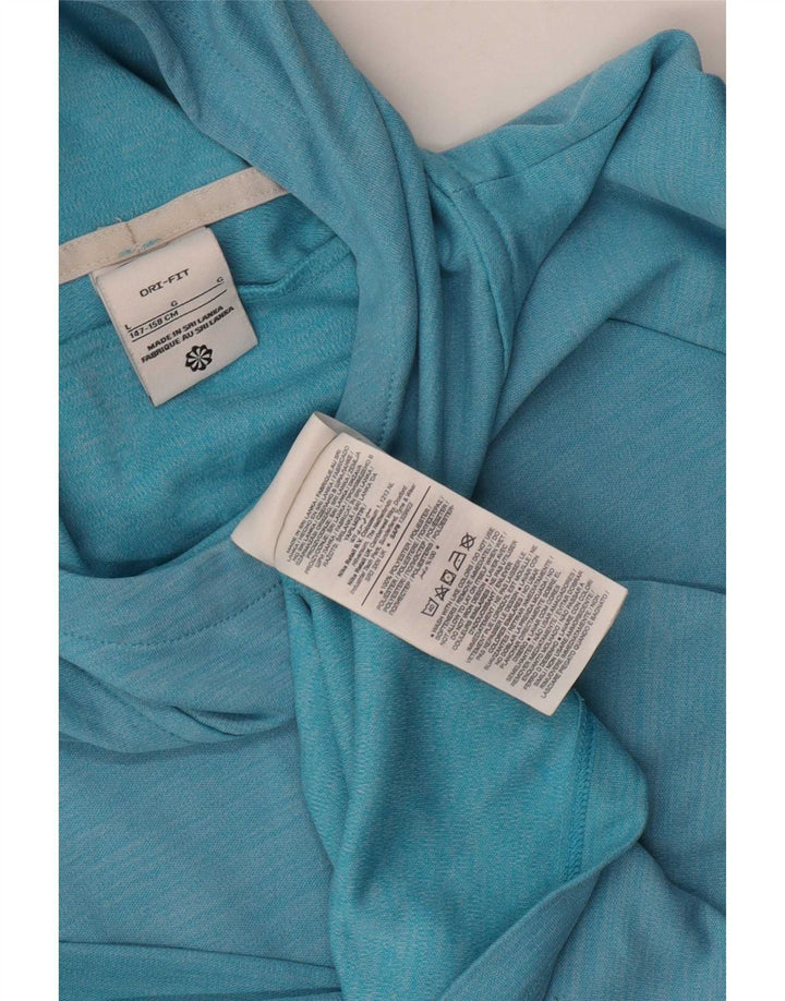 Nike drenge Dri Fit hættetop langærmet 12-13 år stor blå polyester