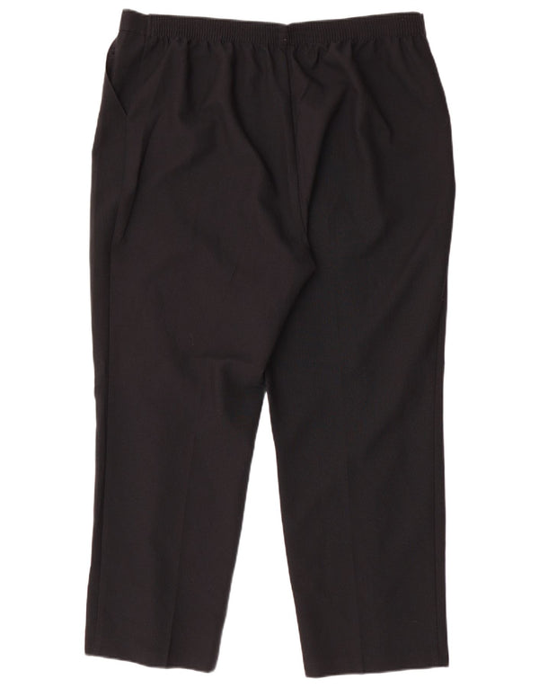 Marks & Spencer Womens Cropped Trousers UK 18 XL W38 L26 Black Polyester