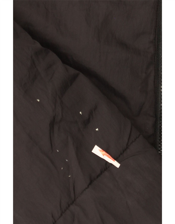 Billabong Herre hættepolstret jakke UK 38 Medium Sort Nylon