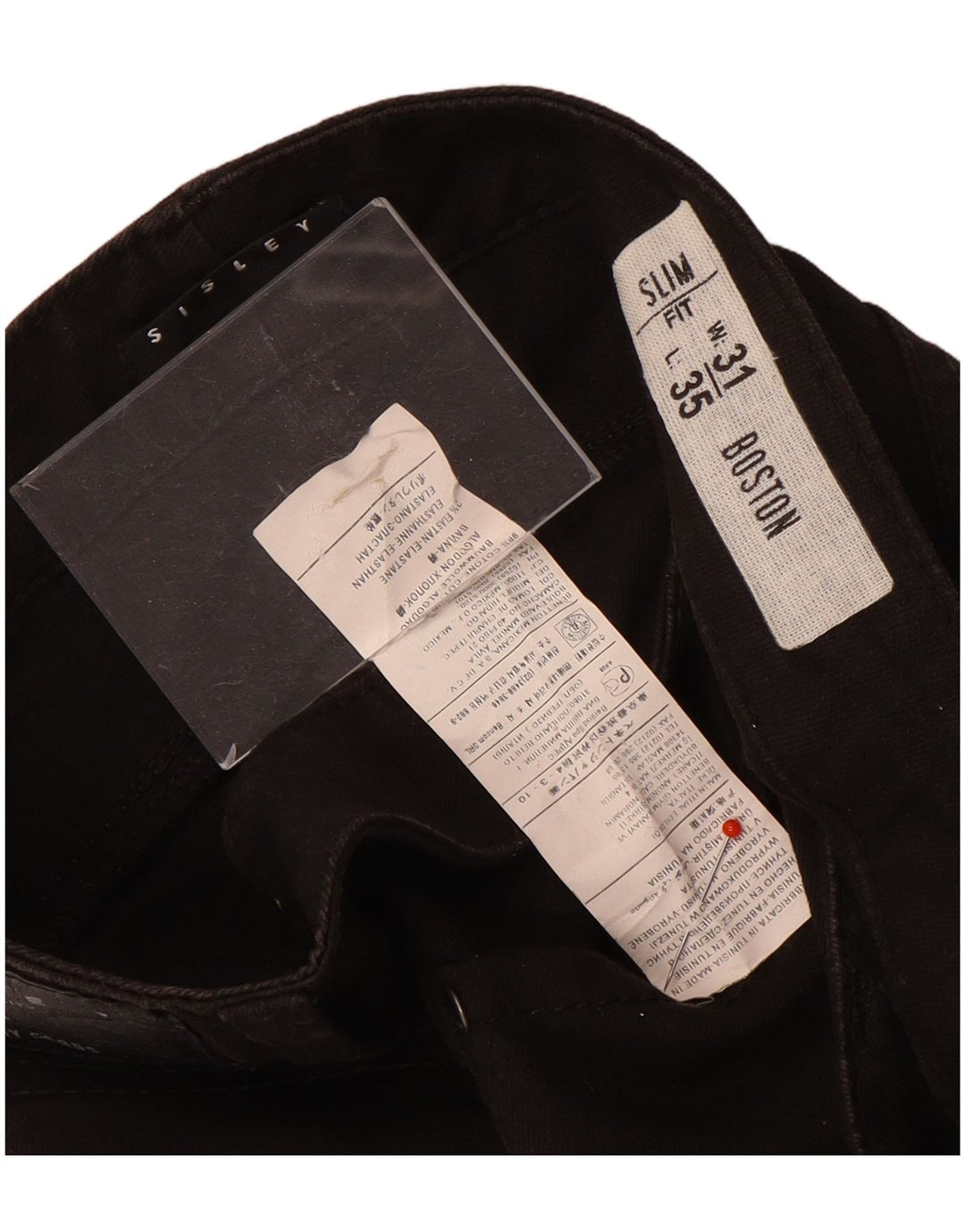 Sisley Herre Boston Slim Jeans W31 L35 Sort Bomuld