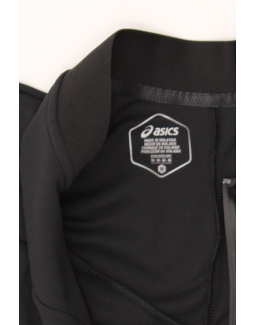 ASICS Mens Tracksuit Top Jacket Medium Black Polyester Vintage Asics and Second-Hand Asics from Messina Hembry 