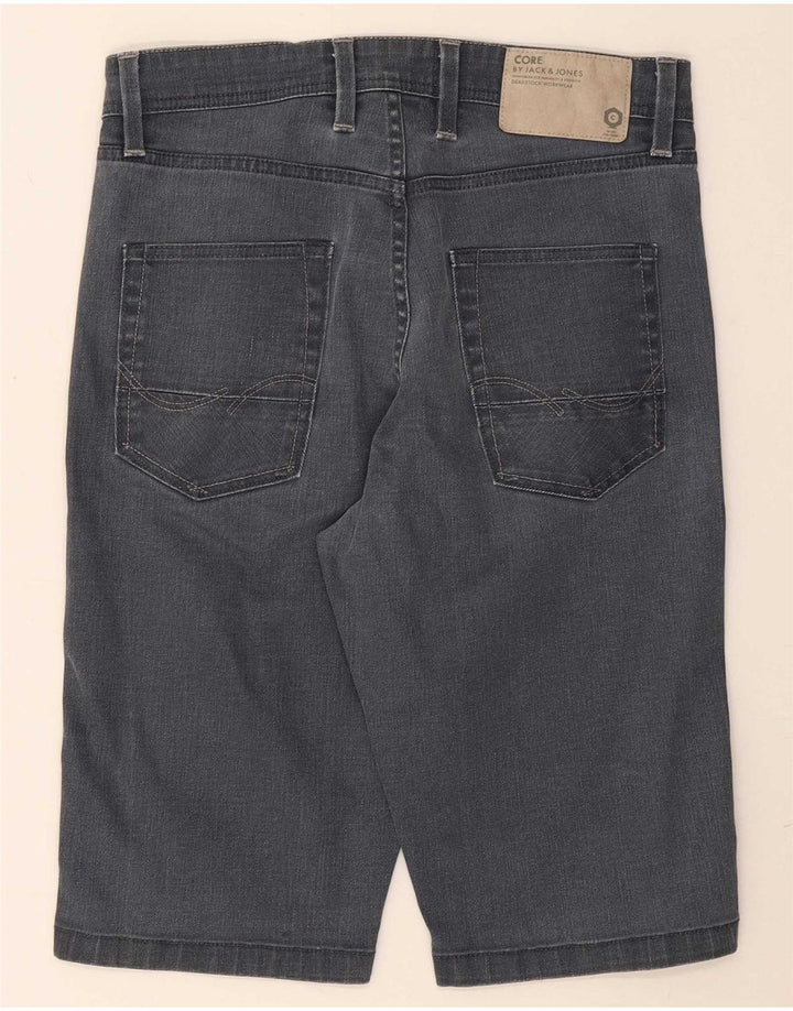 JACK & JONES Mens Denim Shorts Small W29 Navy Blue Cotton