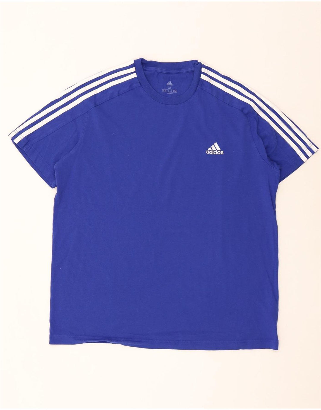 Adidas Herre T-Shirt Top XL Blå Bomuld