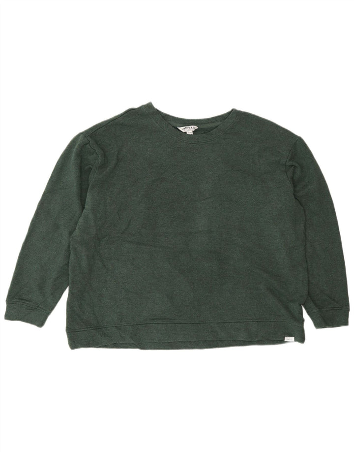ORVIS Dame Oversized Sweatshirt Jumper UK 18 XL Grøn